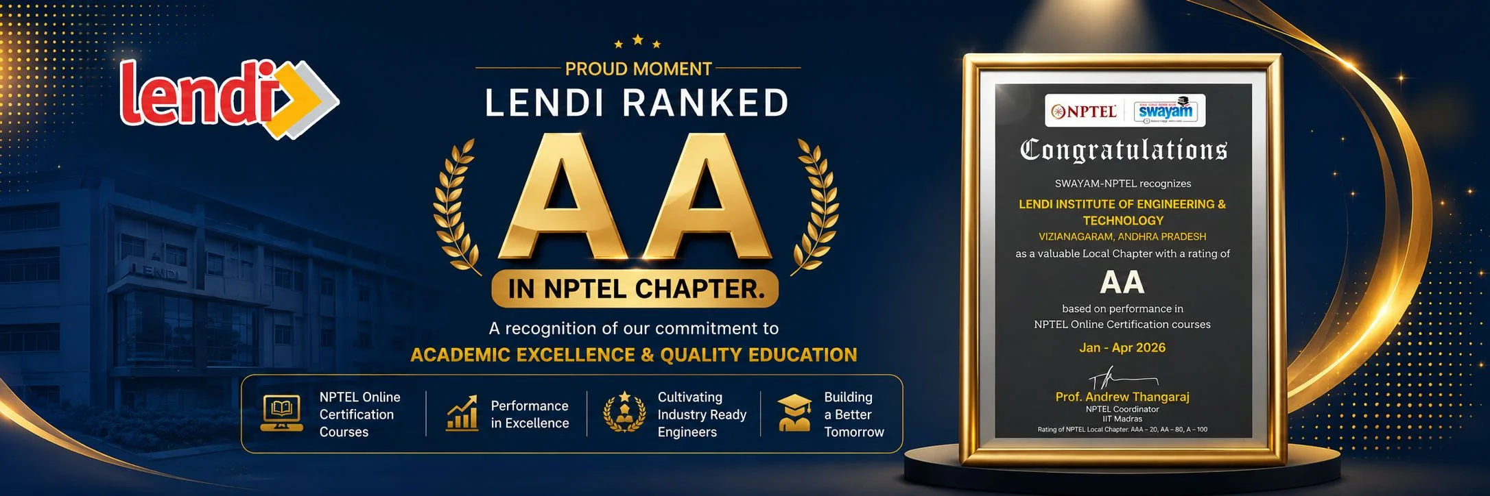 Lendi Institute of Engineering & Technology campus banner 3